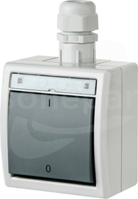 AQUANT ŁNT-2 szary IP65 Łącznik dwubiegunowy natynkowa