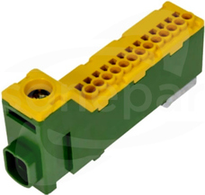 LZB 14 ZŻ żółto-zielony Listwa zaciskowa bezgwintowa