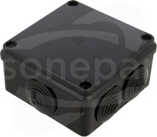 S-BOX 106C 100x100x50 dł. IP65 czarny Puszka natynkowa