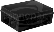 S-BOX 406C 190x140x70 IP65 10dł. czarny Puszka hermetyczna