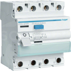 CDS425R 3P+N 25A/30mA Typ A QuickConnect lewy N Wyłącznik różnicowoprądowy