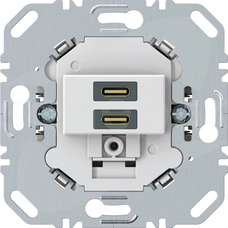 USB C+C ładowarka 20W biały Mechanizm gniazda ładowania