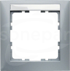 B.Kwadrat aluminium mat Ramka 1-krotna z polem opisowym