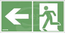 ARIS/ORTUS safety sign 125x250 mm LEFT + DOOR Akcesoria