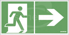 ARIS/ORTUS safety sign 125x250 mm DOOR + RIGHT Akcesoria