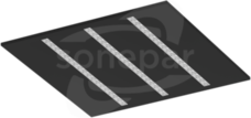 Parabolic Slim LED 3x 28W 3290lm 840 czarny Oprawa Led 600x600
