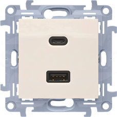 CEC2CAQ.01/41 C+A Krem Ładowarka USB podwójna