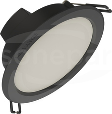 DL IP44 DN 115 8W 840 920LM BK Downlight LED dostropowy