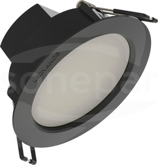 DL IP44 DN 90 4W 840 460LM BK Downlight LED dostropowy