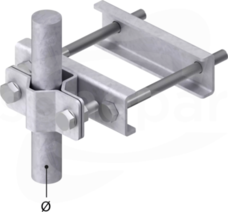 AN-841-80/OG/ fi40 80x80mm Uchwyt mocowany do profila kwadratowego