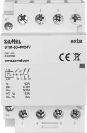 STM-63-40/24V AC/DC 63A 4xNO Stycznik modułowy
