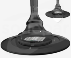 OW+LED D4i 36 3500K anod-czarny opt.DW Oprawa parkowa LED