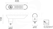 ISKRA LED ALFA 24 4000K optyka DW Oprawa parkowa anod.czarny wybłyszczana