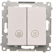 Simon55 aluminium mat Łącznik świecznikowy podświetlany