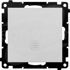SIMON55 aluminium mat Łącznik jednobiegunowy podświetlany