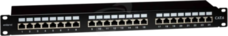 19" 24xRJ45 STP kat.6 (1U) z półką Panel krosowy