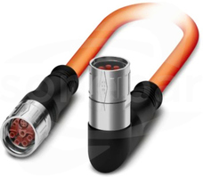 K-8E-M23F8/1,0-H00/M23FK-C5-S Connector in molded plastic on both sides