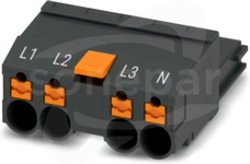 SPC 4/ 5-STL3-6,35 BDWH:L1-N PCB connector