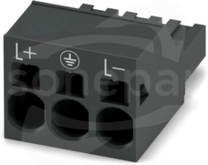 SPC 16/ 3-ST-10,16BKBDWH:L+-L- PCB connector