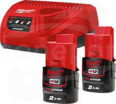 M12NRG-202-NRG KIT Komplet akumulatorów i ładowarka