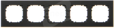 SIMON 55 Czarny Podstawa złota Ramka 5-krotna