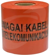 POMARAŃCZOWA 20cm x 500m Folia ostrzegawcza