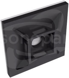 PKB-1/4 20x20mm czarny (100szt) Uchwyt samoprzylepny