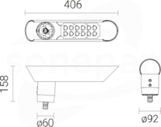 ISKRA LED ALFA 36 4000K optyka DW inox-czarny Oprawa parkowa anod.