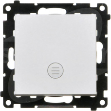 Simon55 10AX aluminium mat Łącznik jednobiegunowy