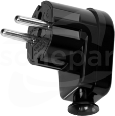 OR-AE-13305/B 16A 230V czarna Wtyczka kątowa uni-schuko