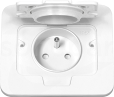 OR-GM-9031/W IP44 Hermetyczne gniazdo elektryczne kwadratowe