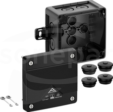 Abox Pro 025 AB-L sw NOWY 92x92x60 IP69 czarny Skrzynka rozgałęźna