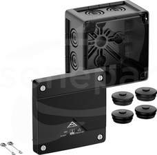 Abox Pro 040-L sw NOWY 102x102x70 IP69 czarny Skrzynka rozgałęźna