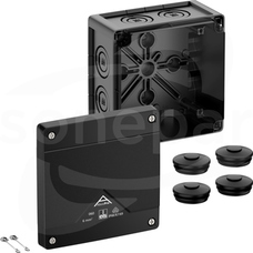 Abox Pro 060-L sw NOWY 127x127x75 IP69 czarny Skrzynka rozgałęźna