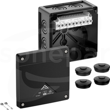 Abox Pro 060-6mm2 sw NOWY 127x127x75 IP69 czarny Skrzynka rozgałęźna