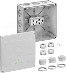 Abox HA 350 NOWY 252x252x120 IP54/IP66 szary Skrzynka rozgałęźna