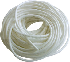fi9-32mm 30m biały Wąż spiralny trudnopalny