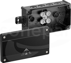 Abox 025/2 AB-L/sw NOWY 152x87x52 IP66 czarny Skrzynka rozgałęźna