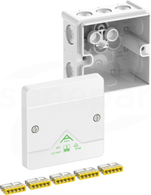 Abox 025-2,5mm2/w NOWY 87x87x52 IP66 biały Skrzynka rozgałęźna