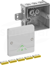 Abox 025 AB-2,5mm2 NOWY 87x87x52 IP66 szary Skrzynka rozgałęźna