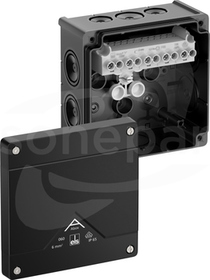 Abox 060-6mm2/sw NOWY 127x127x70 IP66 czarny Skrzynka rozgałęźna