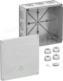Abox 350-L NOWY 252x252x120 IP55/IP66 szary Skrzynka rozgałęźna