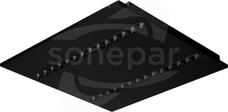 OS-M5D-NW-RST-B-P1 czarny Oprawa LED podtynkowa 595x595