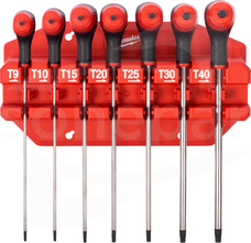 TORX T9-T40 (7szt) Zestaw kluczy z szyną