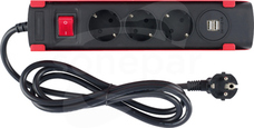 MAGNETIC POWER CENTRE EU LISTWA Z WŁĄCZNIKIEM USB-A 1,7m