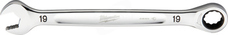 MAXBITE 19mm Klucz płasko-oczkowy z grzechotką