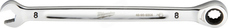 MAXBITE 8mm Klucz płasko-oczkowy z grzechotką