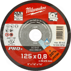 PRO+ 125x0,8mm Cienka tarcza do metalu wypukła