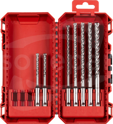 MX4 SDS PLUS 5-10mm (7szt) Zestaw wierteł udarowych 4-ostrzowych