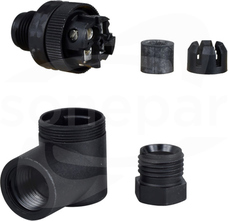 XZCC12MCP40B M12 4P Wtyk męski kątowy
